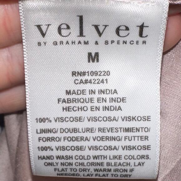 Velvet by Graham & Spencer Leah Blue Tie Dye Long Sleeve Peasant Dress Size M - Picture 8 of 15